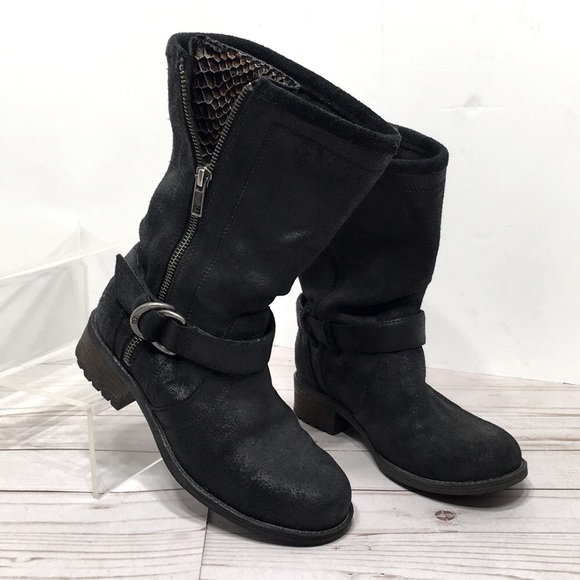 UGG Silva Moto Boots black 5.5 - Picture 2 of 16